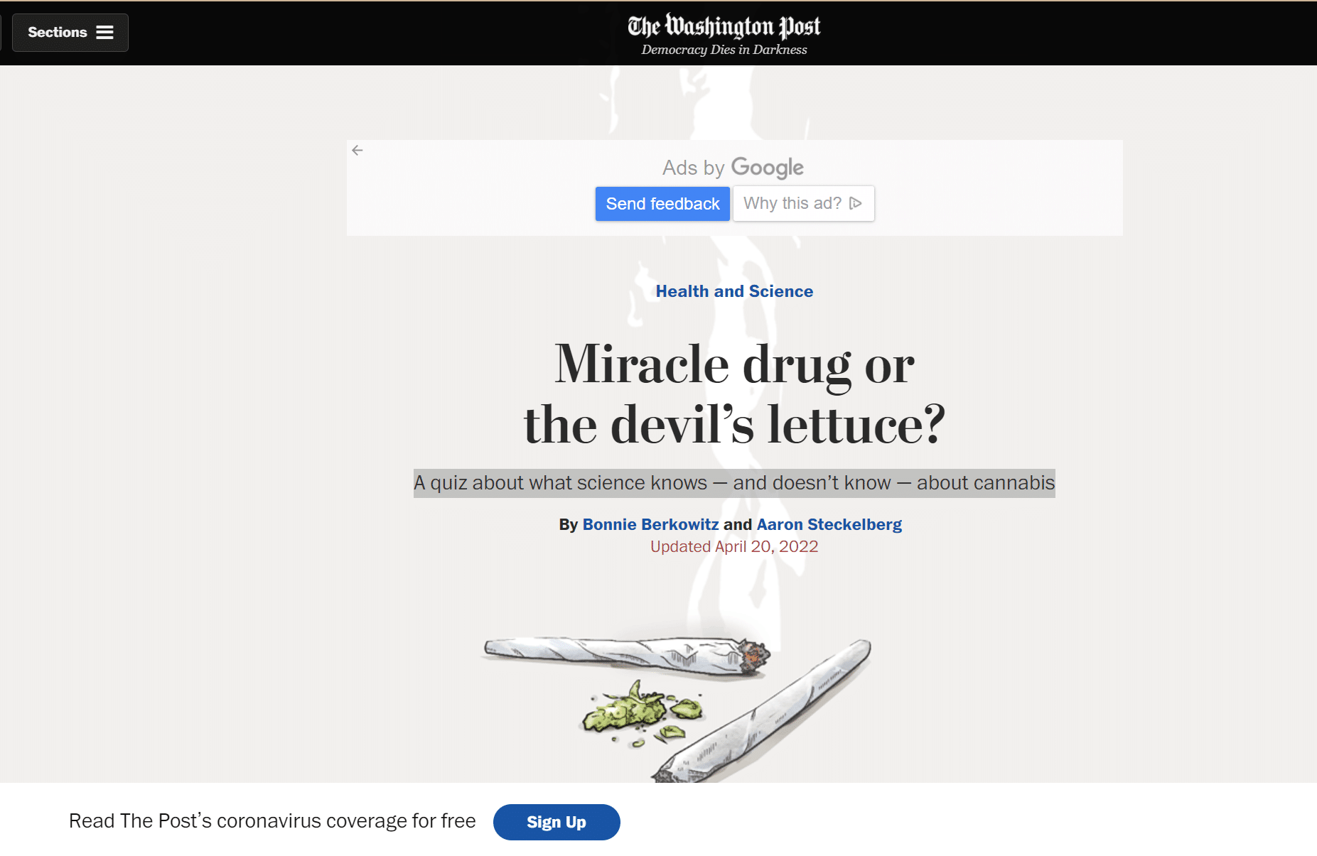 The Washington Post: Miracle Drug or the Devil #39 s Lettuce? BDSA