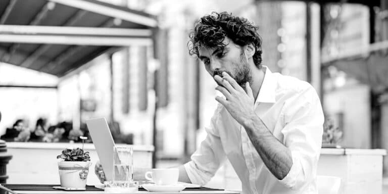 guy smoking 2X1 ratio