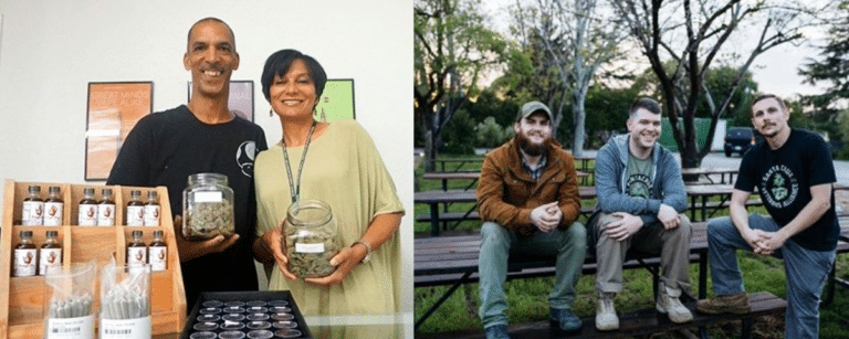 Left: Scott Durrah and Wanda James. Right: SCVA co-founders.